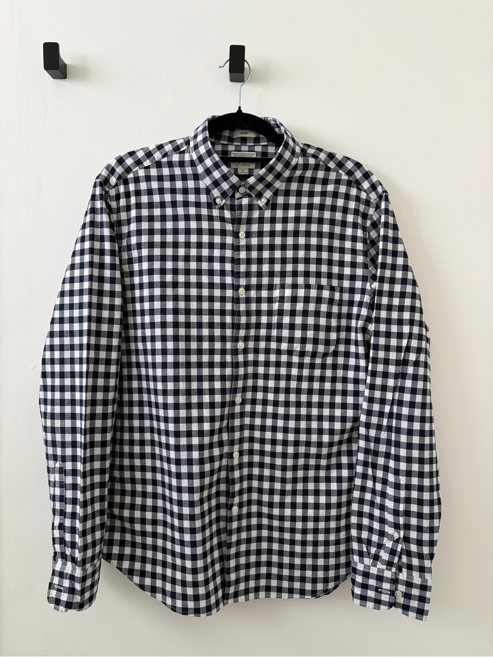 J. Crew - Navy & White Gingham - Slim Fit - Button Down Shirt